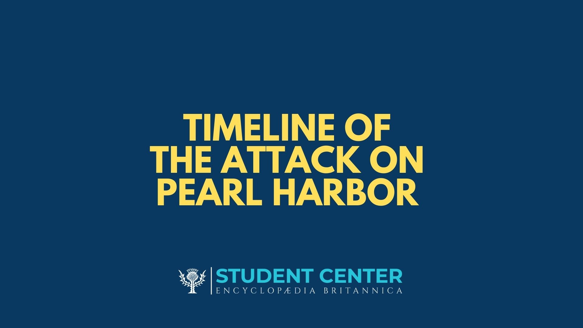 Timeline of the attack on Pearl Harbor