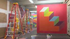 Witness artists installing Sol LeWitt's wall drawings at the Massachusetts Museum of Contemporary Art