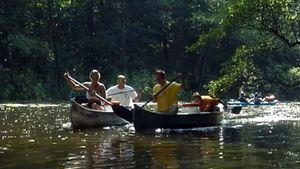 Experience the beautiful freshwater lake, the Mecklenburg Lake District, in Germany while canoeing