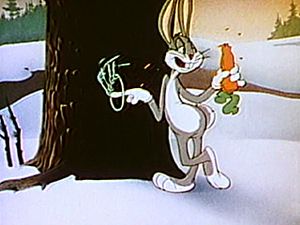See a brief clip of Bugs Bunny from the Fresh Hare cartoon, 1942