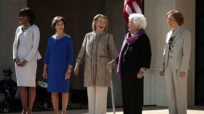 first ladies at the George W. Bush Presidential Center