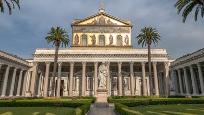 Explore the ancient basilica of St. Paul Outside the Walls in Rome