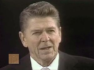 Witness President Ronald Reagan delivering his first inaugural address, January 20, 1981